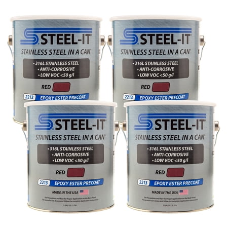 Steel-It 2213 Epoxy Ester Precoat, Anti-Corrosive - Red (4 Gallons)