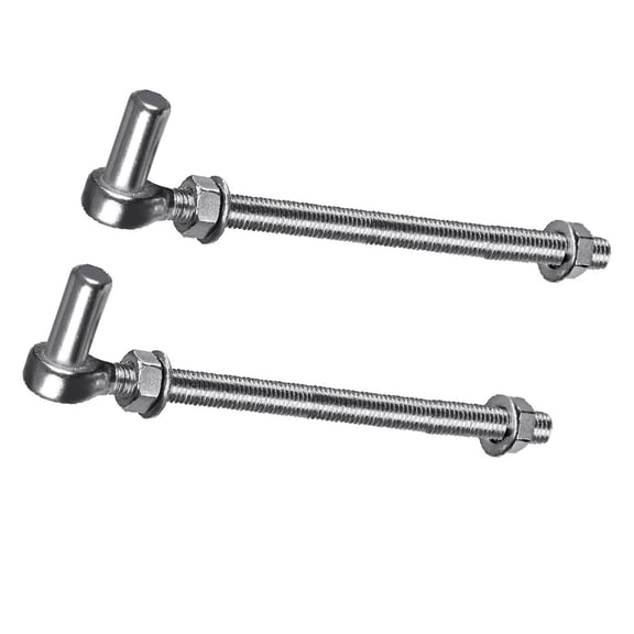 Steel J Bolts Hinges J Bolts Post Hinges Rustproof J Bolts Gate Hinges 6inch/5inch/10inch for Heavy Duty Metal & gate