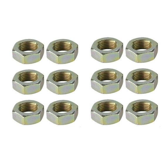 Steel Jam Nuts, 5/8 Inch-18 NF Fine Thread, LH and RH, 12 Pack