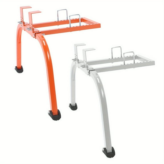 Steel Ladder Stabilizer - Adjustable Wing Span with Non-Slip Base | Orange/Gray Design for Roof Work | Compatible with Extension Ladders