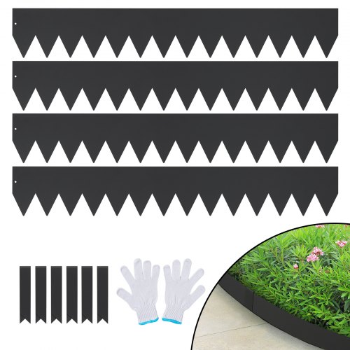 Steel Landscape Edging, 4pack Steel Garden Edging Borders, 40" L x 6