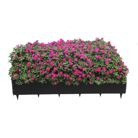 Steel Landscape Edging ,4pcs 40 inch Length, 8.4 inch Depth Yard Landscaping Fence Liner Lawn Edge Barrier for Landscaping Lawn Garden Metal Edging,Decorative Lawn Landscape Panels Elements