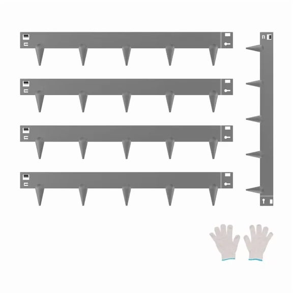 Steel Landscape Edging 5 Pack 39 x 3 Inch Rust Resistant Dark Gray Border