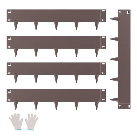 Steel Landscape Edging 5 Pack 39 x 5 Inch Rust Resistant Brown Border