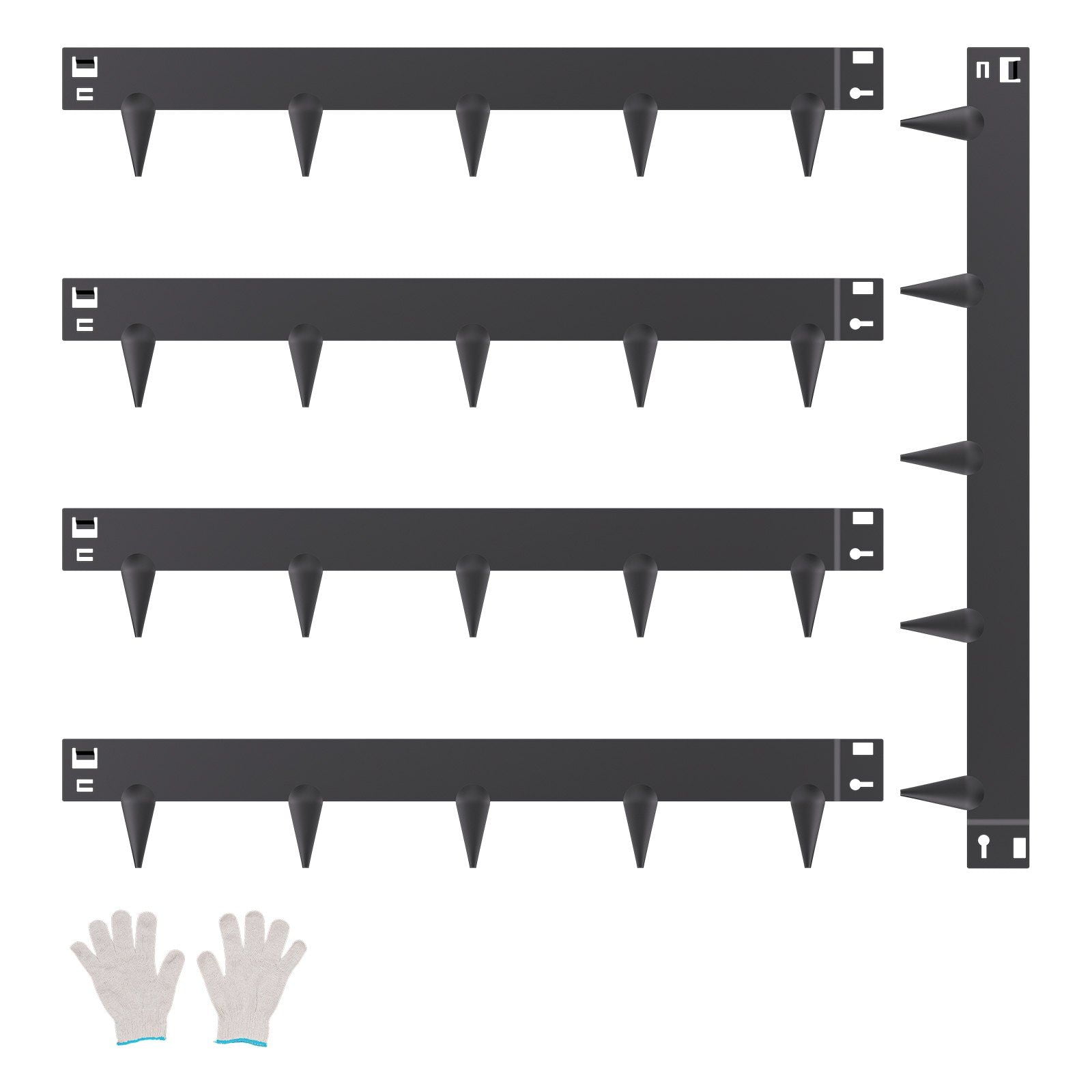 Steel Landscape Edging, 5 Pack 39x3in - Rust-Resistant Metal Garden Edging Border, Bendable Lawn Edging, Heavy Duty Flower Bed Divider for Yard, Pathway, Easy Install - Black