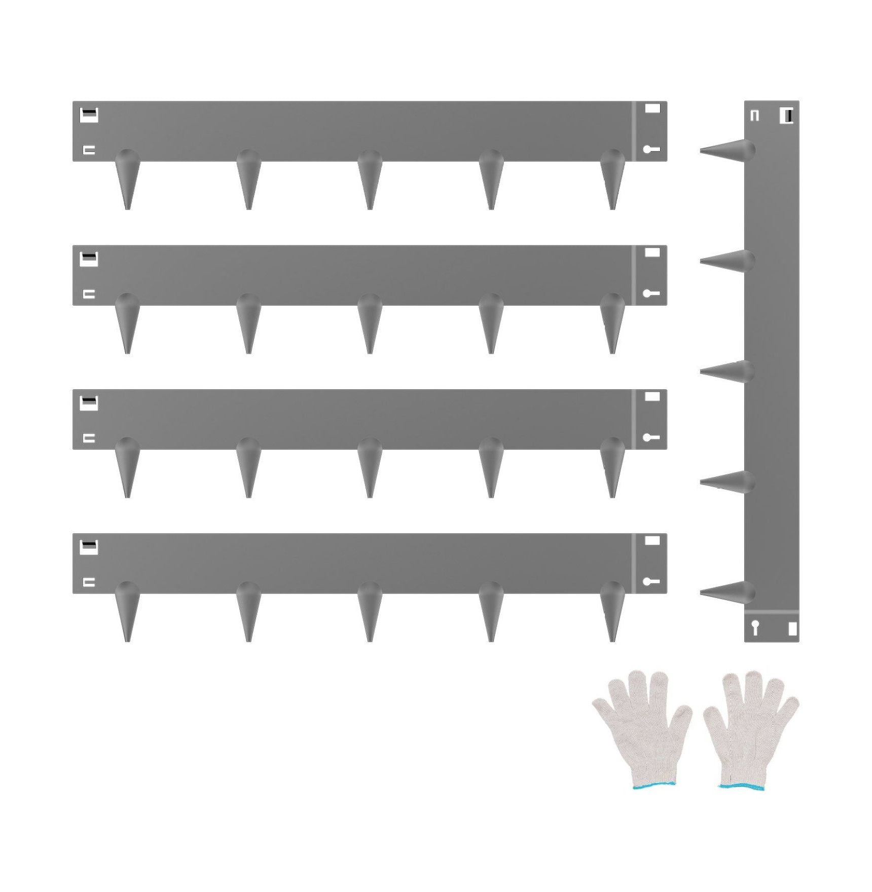 Steel Landscape Edging 5 Pack, 39x4in Metal Garden Border