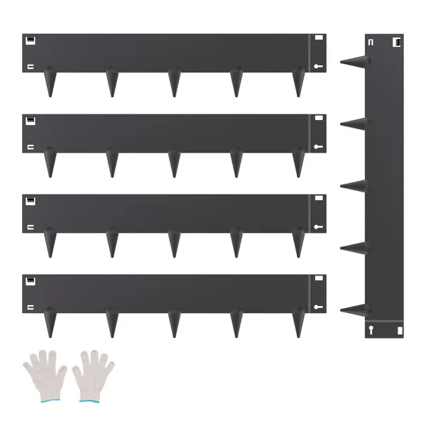 Steel Landscape Edging 5 Pack 39x5 Inch Rust Resistant Black Border