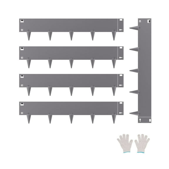 Steel Landscape Edging 5 Pack, 39x5in Dark Gray Metal Garden Border