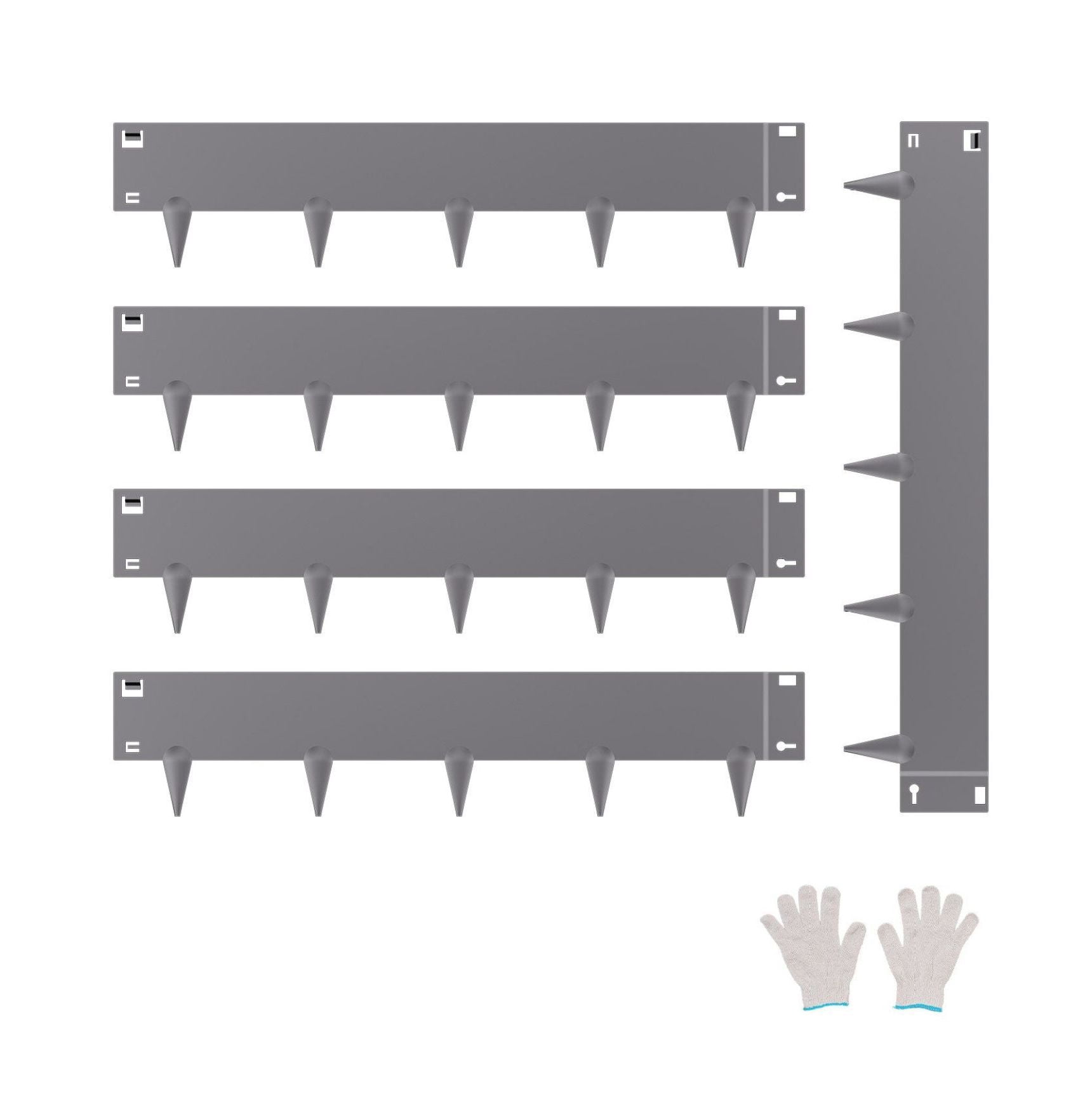 Steel Landscape Edging - 5 Pack, 39x5in Metal Garden Border