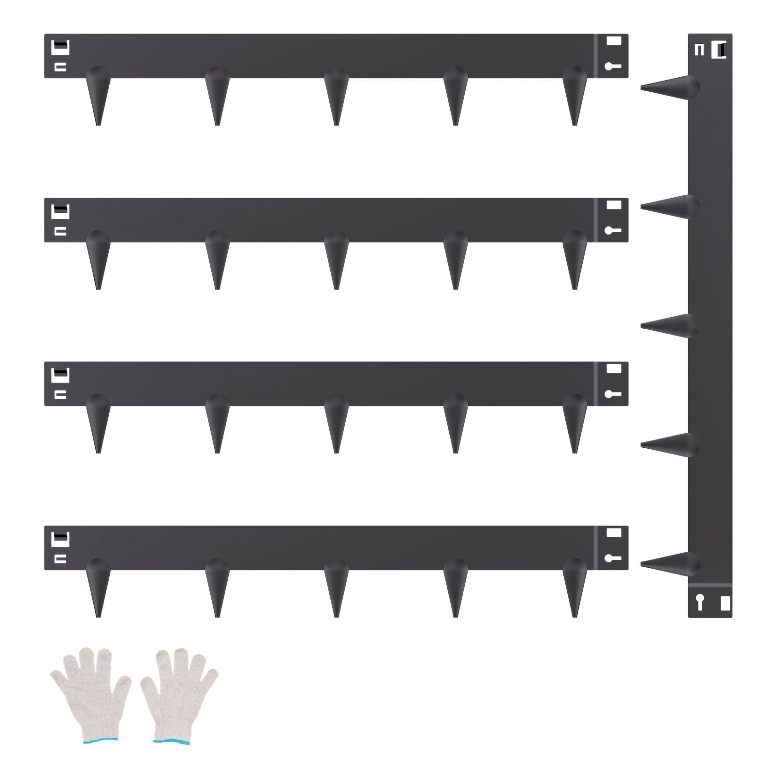 Steel Landscape Edging, 5 Packs 39 x 3 in Rust-Resistant Metal Landscape Edging, Bendable Garden Edging Border, Heavy Duty Lawn Edging, Easy-to-Install, Flower Bed Yard Pathway Divider Black