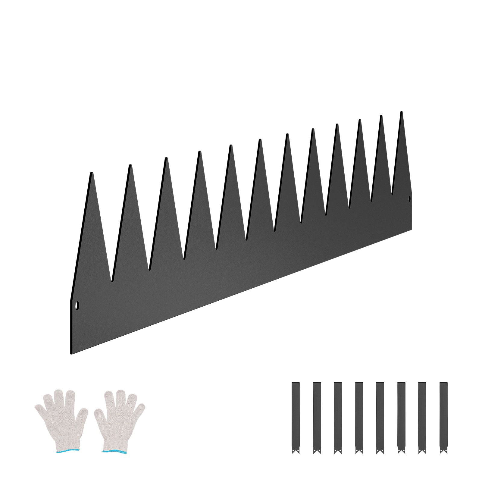 Steel Landscape Edging, 6 Packs Rust-Resistant Metal Landscape Edging, Bendable Garden Edging Border, Heavy Duty Lawn Edging, Flower Bed Yard Pathway Divider, Black 40 x 6 in