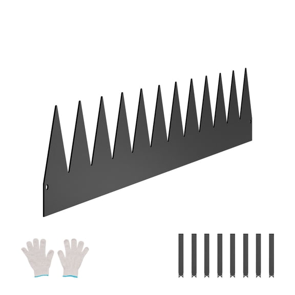 Steel Landscape Edging, 6 Packs Rust-Resistant Metal Landscape Edging, Bendable Garden Edging Border, Heavy Duty Lawn Edging, Flower Bed Yard Pathway Divider, Black 40 x 6 in