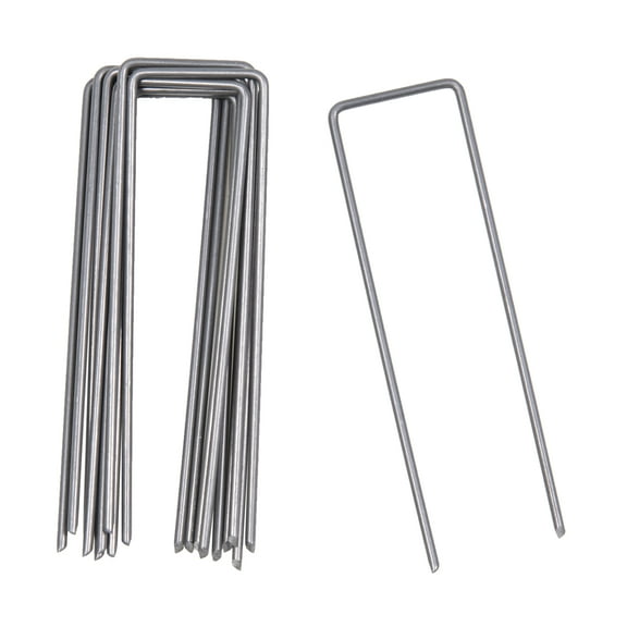 Gardien® Steel Landscape Staples, 4" — Heavy-Duty Ground Anchors with Sharp Tips, 75-Pack