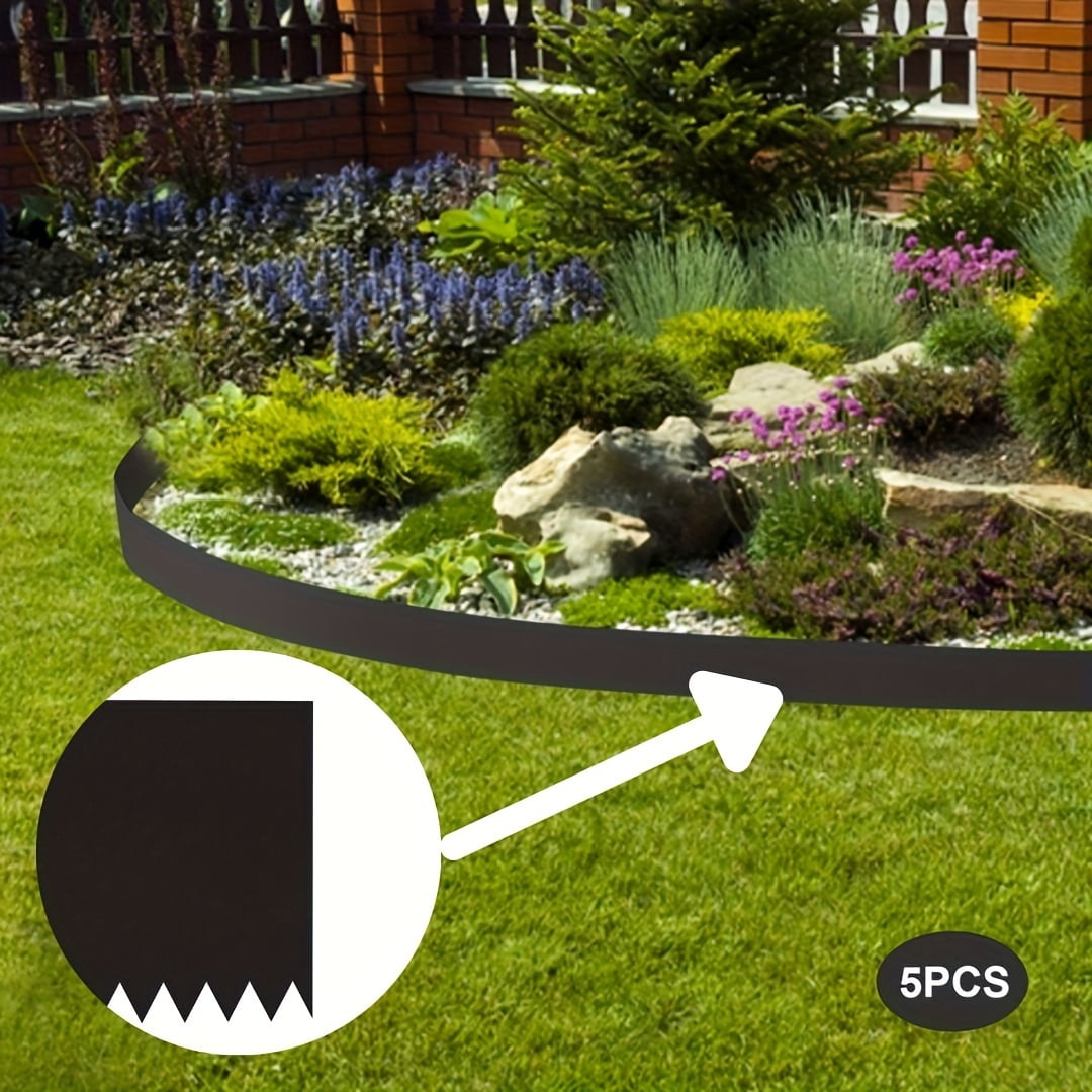 Steel Lawn Edging Metal Landscape Edging 5pcs 3/4/5" X 39" Without