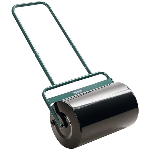 Steel Lawn Roller - 38L Capacity Garden Roller for Leveling - Dark Green - 50"L x 32.5"W - Heavy Duty Steel Construction