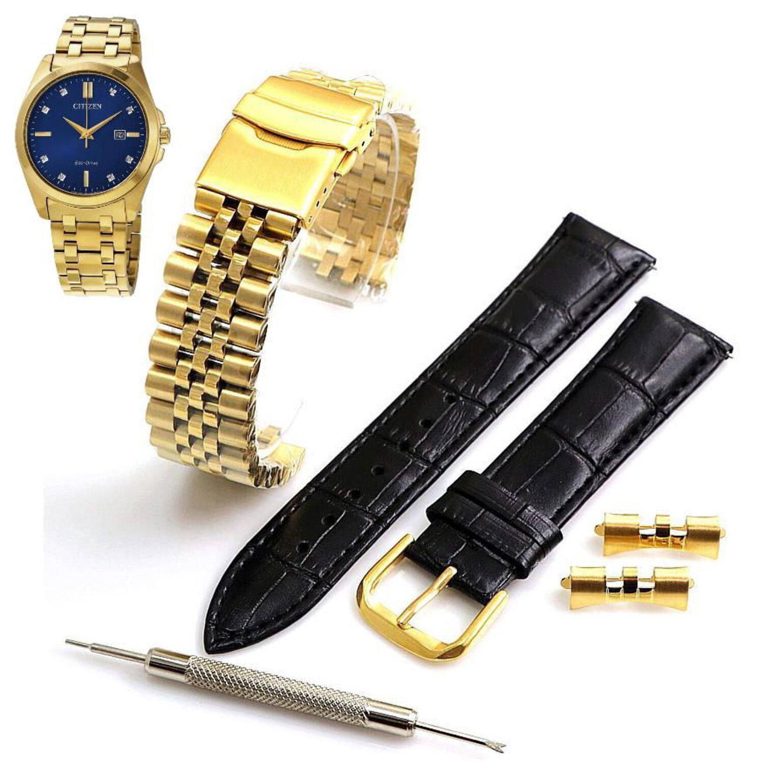 Cheap Stylish Leather 14 mm Replacement Watch Band C4411-4_K0010459