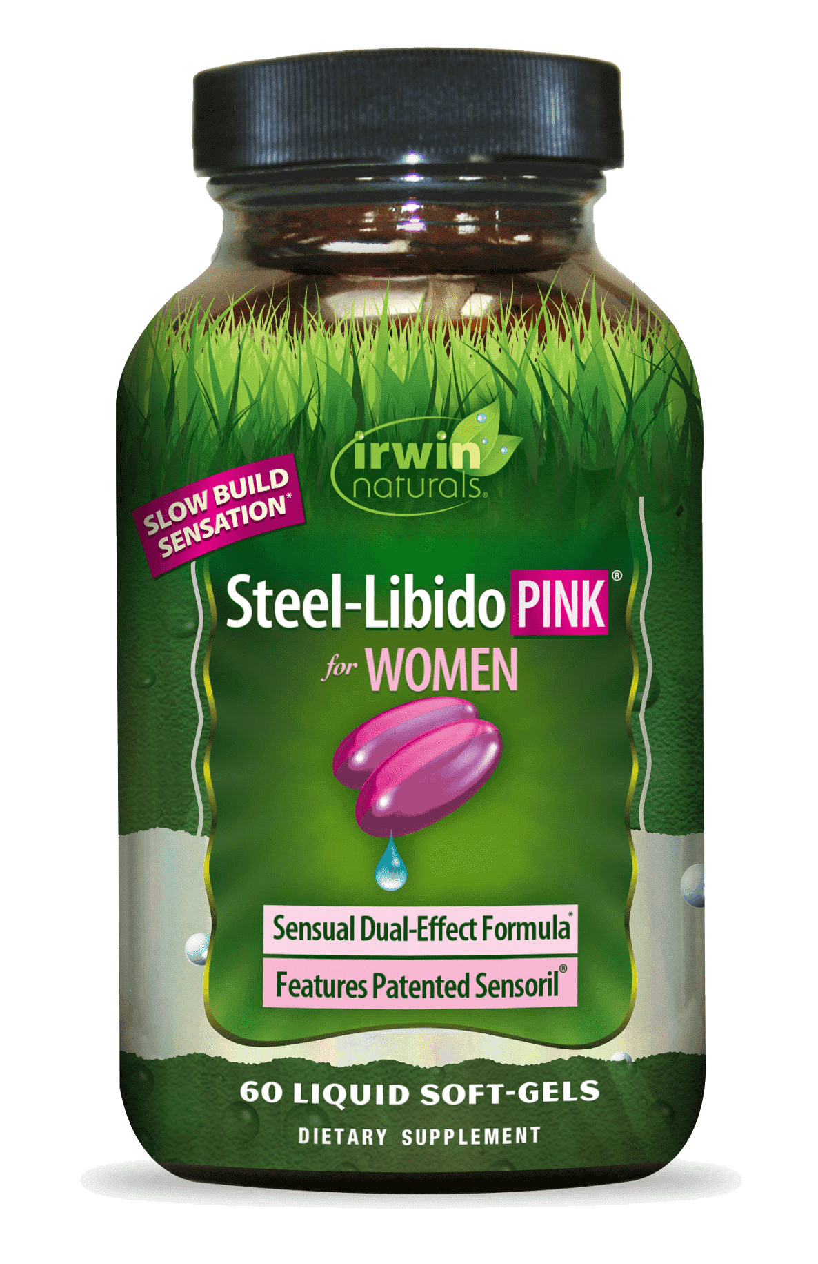Irwin Naturals Steel-Libido PINK 60 Liquid Soft-Gels Female Vitality & Sensual Energy Formula