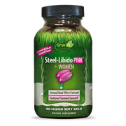 Irwin Naturals Steel-Libido PINK   60 Liquid Soft-Gels   Female Vitality & Sensual Energy Formula
