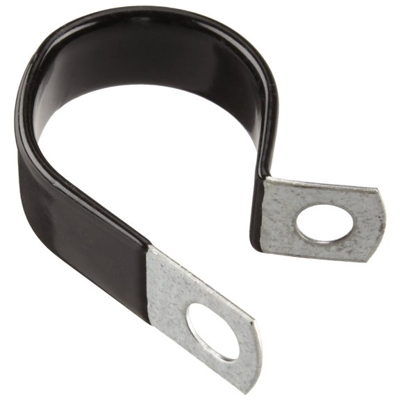 Steel Loop Hose Clamp, Vinyl Coated, 1/2" Clamp ID, 1/2" Band Width, 3/64"Band Thickness, Pack Of 50