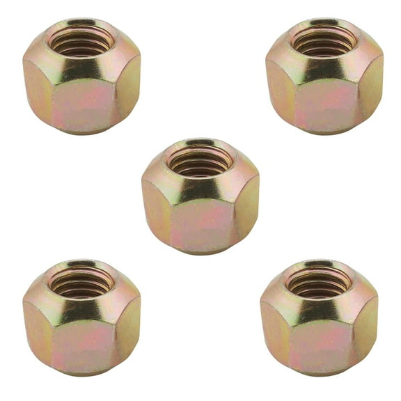 Speedway Motors Steel Lug Nuts, 5/8-11 RH Coarse Thread Double Taper 45 Degree Seat, Oversized 1 Inch Hex for Racing Wheels, Zinc Plated, 5 Pack, Oval Track Cars