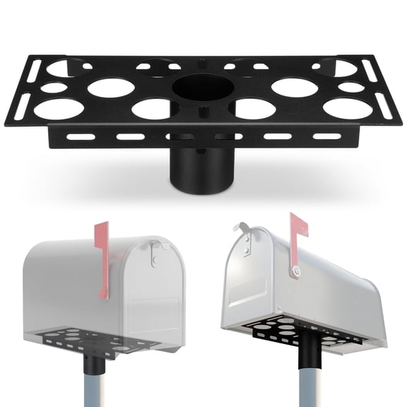 Steel Mailbox Bracket for 2-3/8" Round Posts Outdoor Hardware