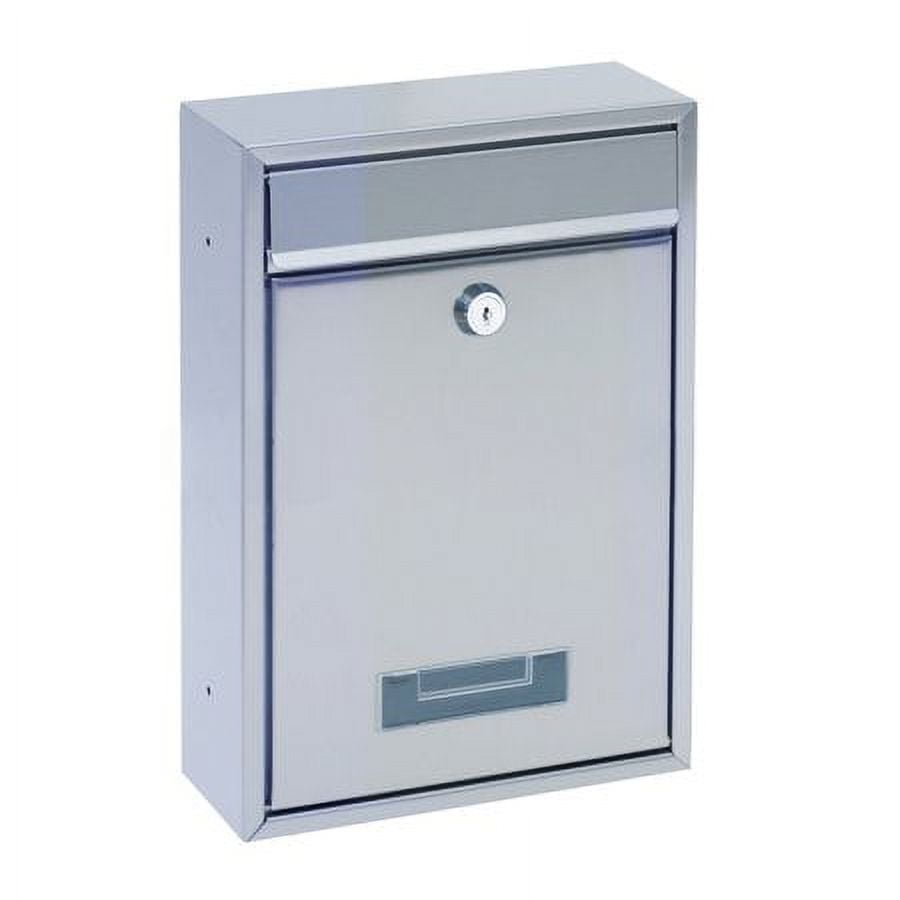 Steel Mailbox Mail Box Wall Mount Newspaper Letterbox Lockable with 2 ...