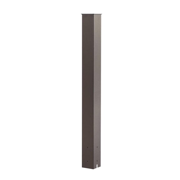 Steel Mailbox Post, 43 X 4 X 4 In, Powder Coated, Ground Mount, Bronze