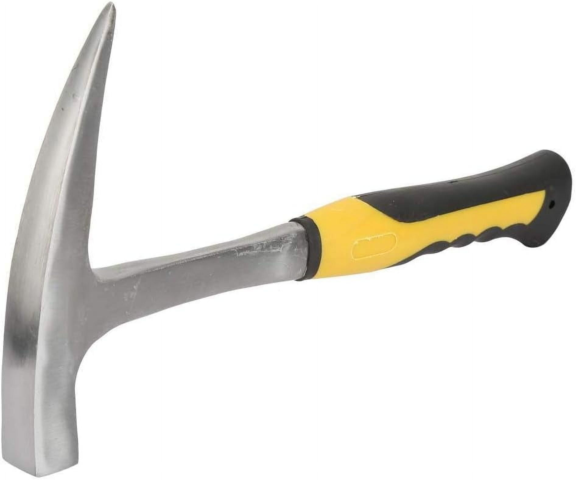 All Steel Material Rock Pick Hammer, Comfortable Non-Slip Rubber Handle ...