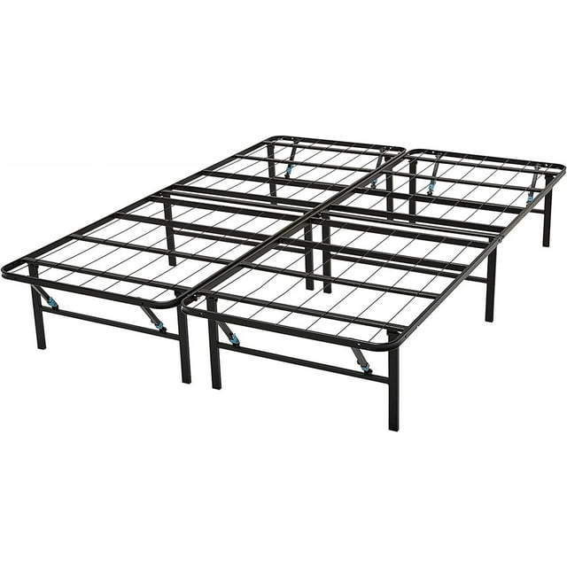 Steel Mattress Foundation Bed Frame in Black