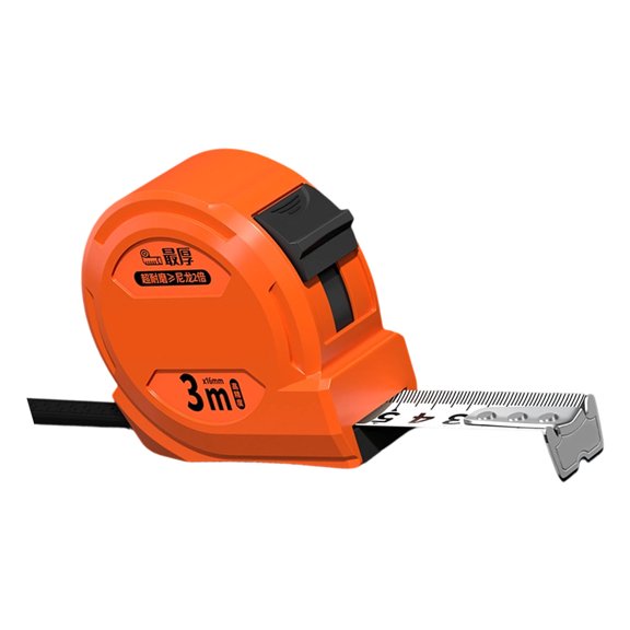 Steel Measuring Tape with Top Slider, Printed Scale and Wrist Strap for Home Measuring, Layout Lines and Install Checks