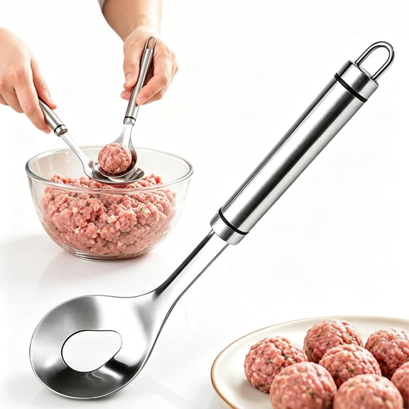 Steel Meatball Spoon Tool, Stainless Steel Meatball Maker Spoon