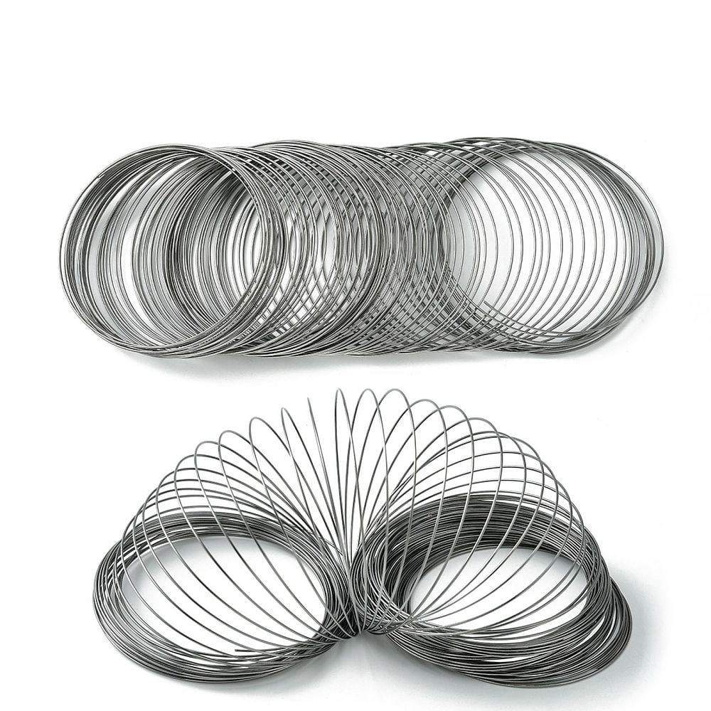 Steel Memory Wire Round for Wrap Bracelets Making Gunmetal 22 Gauge 0 ...