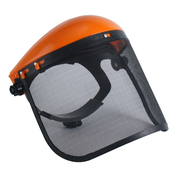 Steel Mesh Face Shield Hat with Safety Goggles, Head Worn Protective Mask for Gardening, Lawn Mowing, Trimming, Woodworking, and Landscaping, Adjustable Brim Helmet with Full Face Screen Protection