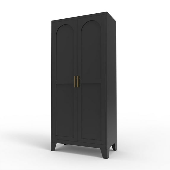 Steel Metal Storage Cabinet with Adjustable Shelves Large Capacity for Bedroom and Living Room Organization