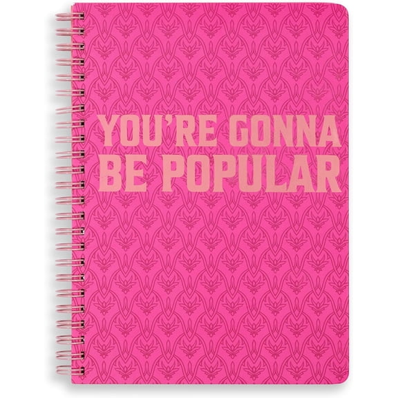 Steel Mill & Co Cute Mini Spiral Notebook for Theater Lovers, 8.25" x 6.25" Journal with Durable Hardcover and 160 Lined Pages, Mini Notebook (You're Gonna Be Popular)
