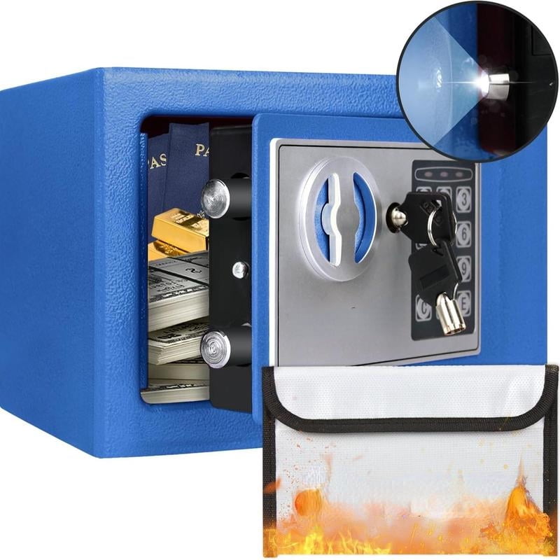 Steel Mini Safe Box (9x6.6x6.5in) - Fits Anywhere! Favorite Mini Vault ...