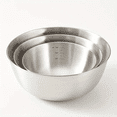thumbnail image 1 of Steel Mixing Bowls, Stainless Steel Mixing Bowls, 3 Pcs, Solid Metal Construction, Mixing Bowls for Kitchen, ingredient Prep, Baking Salad Mixing, Assorted Sizes, Brushed Silver, 1 of 6