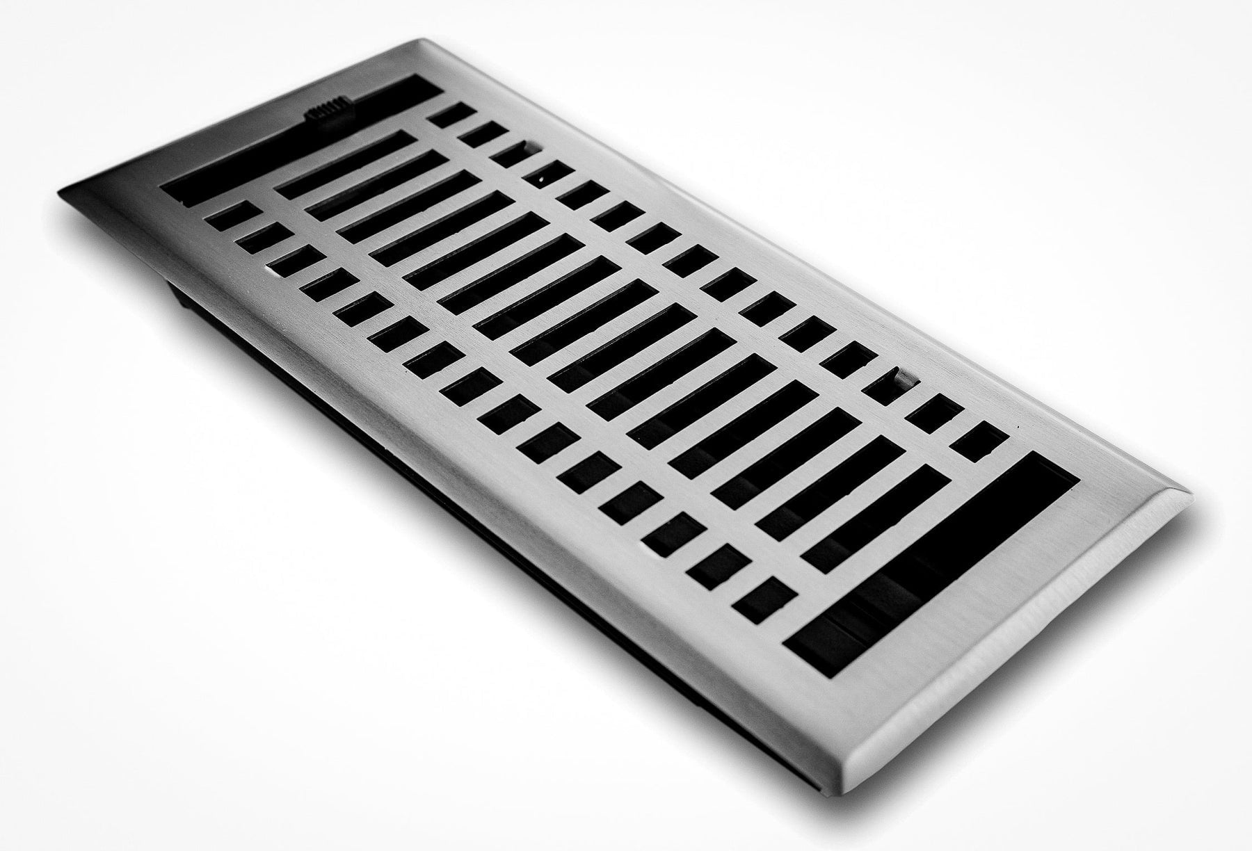 Brushed Nickel Modern Steel Vent Cover 4 x 10