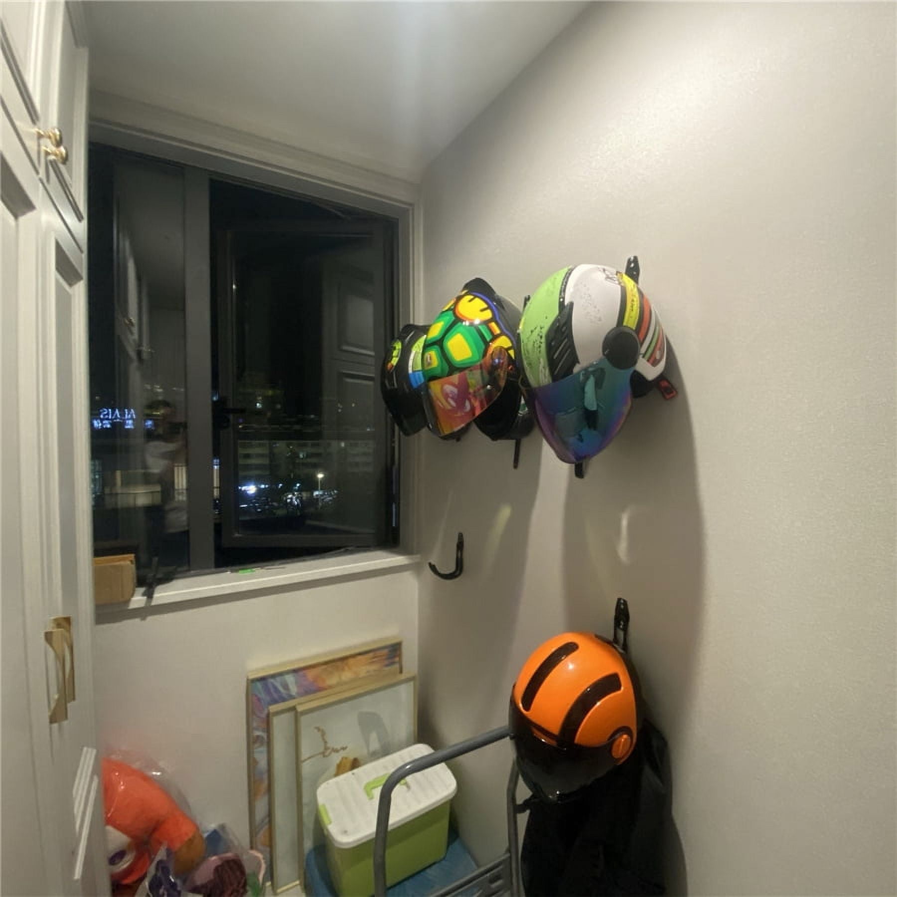 Steel Motorcycle Racing Helmet Rack Jacket Bag Display Hook Wall Mounted Hanger