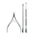 Steel Nail Tool Cuticle Nipper Spoon Cuticle Pusher Remover Cutter