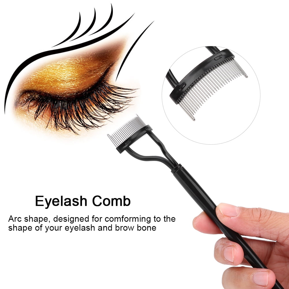 Steel Needle Eyelash Comb Curlers Mascara Eyebrow Brush Makeup Cosmetic Beauty Tools
