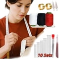 thumbnail image 1 of Steel Needles for Hand Sewing Kit,34Pcs Sewing Tool Set Fix Anything Anytime Portable Beginner-Friendly,Upgrade Needle Thread Hand DIY Embroidery Crafting Kit Tool(10 Sets), 1 of 9