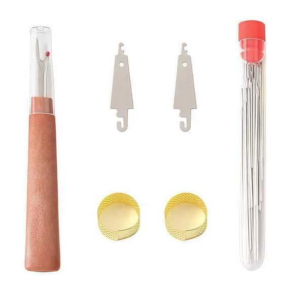 a Steel Needles for Hand Sewing, Stainless Steel Sewing Needles, 34/36PCS Big Eye Steel Needles Set - Long & Thin Handmade Quilting & Sewing Needles Kit for Household, DIY