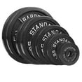thumbnail image 1 of Steel Olympic Plates 155lb Set - Olympic Standard Premium Coated Pairs of 35lb, 25lb, 10lb, 5lb, and 2.5lb for Weight Lifting Powerlifting, 1 of 6