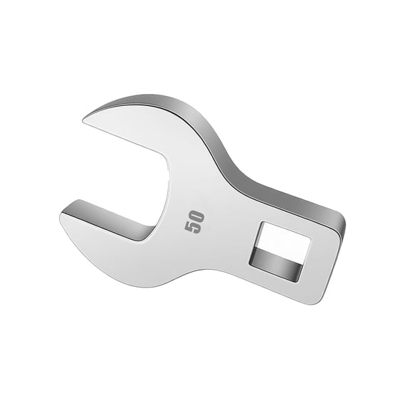 Steel Open End Wrench Head for 1/2 Inch Drive Ratchet Tools, 50 mm Replacement Attachment for Machinery Repair, Large Fittings, and Garage Service
