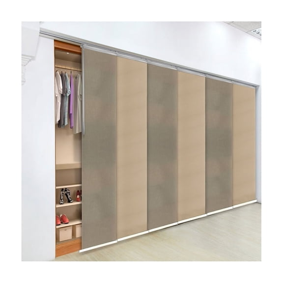 Steel Panel Track System - Adjustable Room Divider & Window Treatment 130"L x 94"H