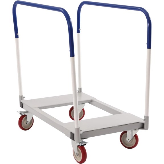 Steel Panel Truck with Swivel Casters, Steel Frame Panel Cart Dolly 1500 lbs Load Capacity, 35" Length x 20" Width