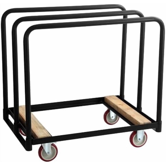 Steel Panel Truck with Swivel Casters and Wood End, 1500 Lbs Load Capacity, 24" Width X 36" Length$$Tools