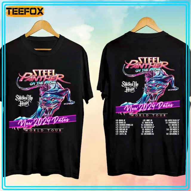 Steel Panther On the Prowl World Tour 2024 Concert TShirt