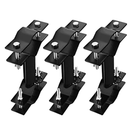Steel Patio Umbrella Deck Mount Bracket Clamp For Railing Or Balcony, Adjustable Fit For Umbrella Shaft 0.5-2.4 In And Rails Up To 2.5 In Wide, Weather Resistant Outdoor Attachment